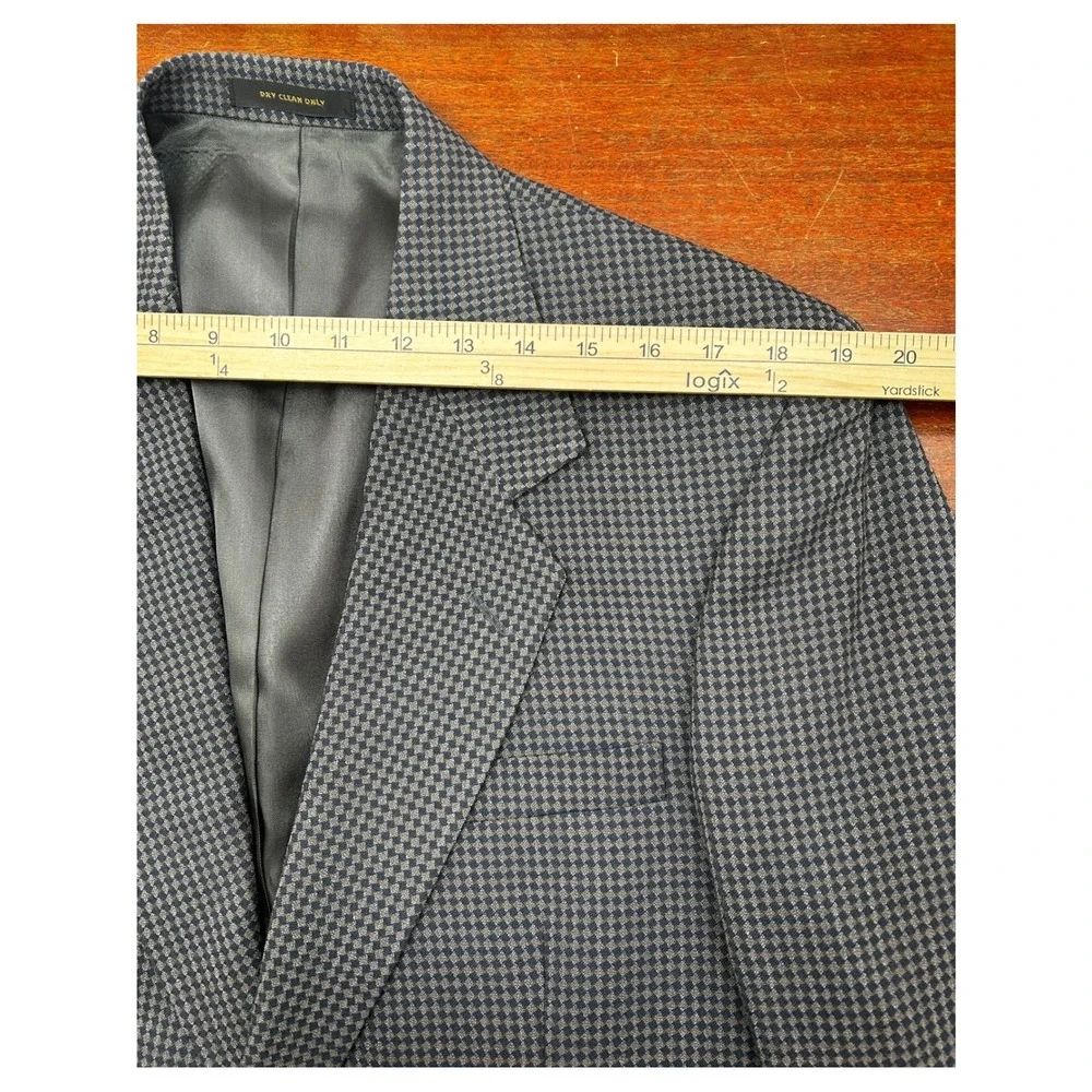 Givenchy Monsieur Blazer Mens 39R Gray Houndstooth USA‎ Made Timeless Vintage